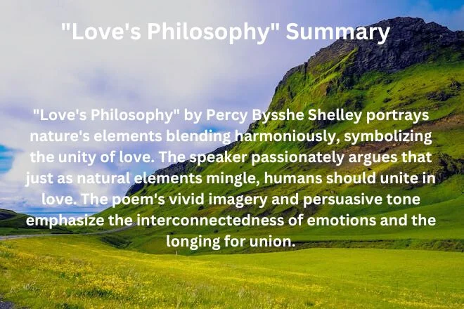Explore the timeless theme of love's universality in Percy Bysshe Shelley's "Love’s Philosophy." Discover the power of love to unite and harmonize existence.
