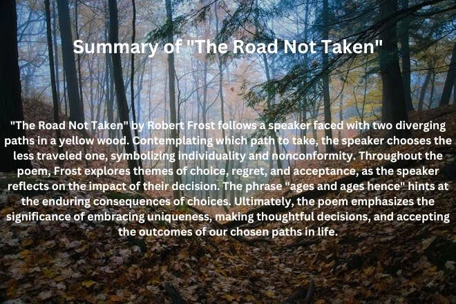 "The Road Not Taken" by Robert Frost takes readers on an iconic journey through decisions, regrets, and the lasting consequences of chosen paths.

